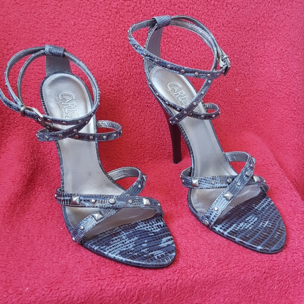 Carlos Santana studded stiletto heels